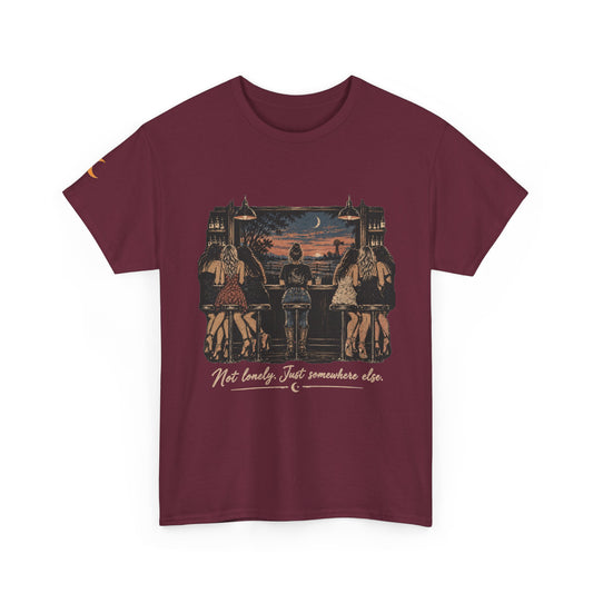 Not Lonely, Just Somewhere Else — Vintage Graphic Tee — Same Moon Sisters product photo