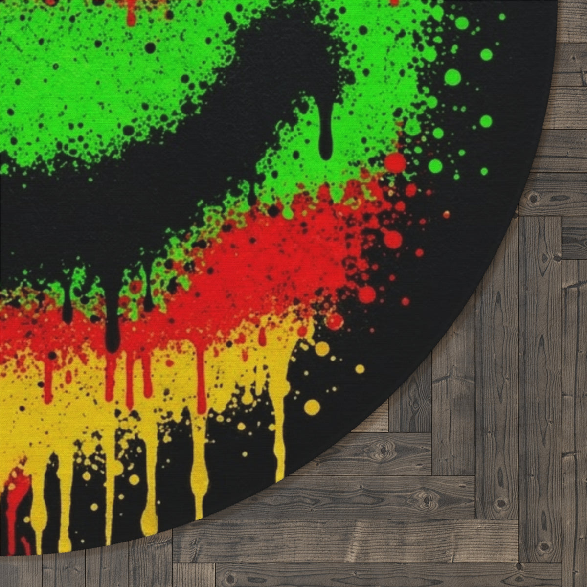 All Smiles — Graffiti Round Rug — Same Moon Sisters product image