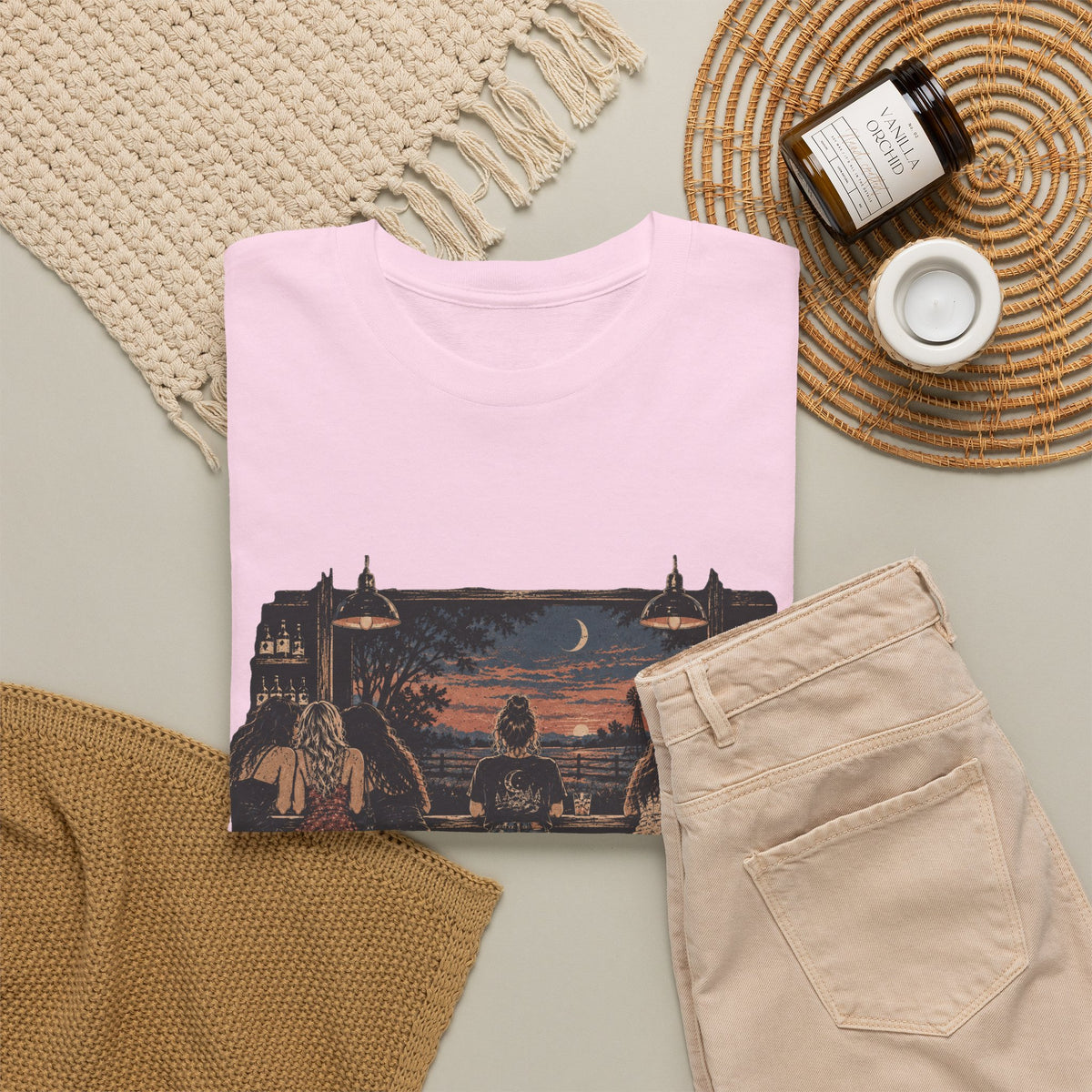 Not Lonely, Just Somewhere Else — Vintage Graphic Tee — Same Moon Sisters product image