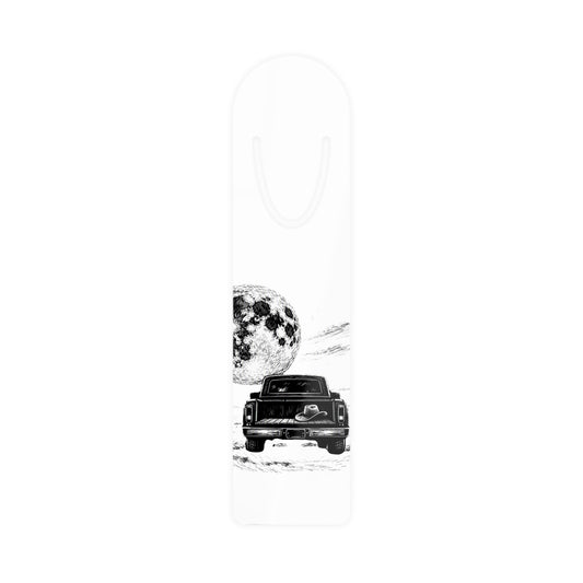 Vintage Truck & Moon — Metal Bookmark — Same Moon Sisters product photo