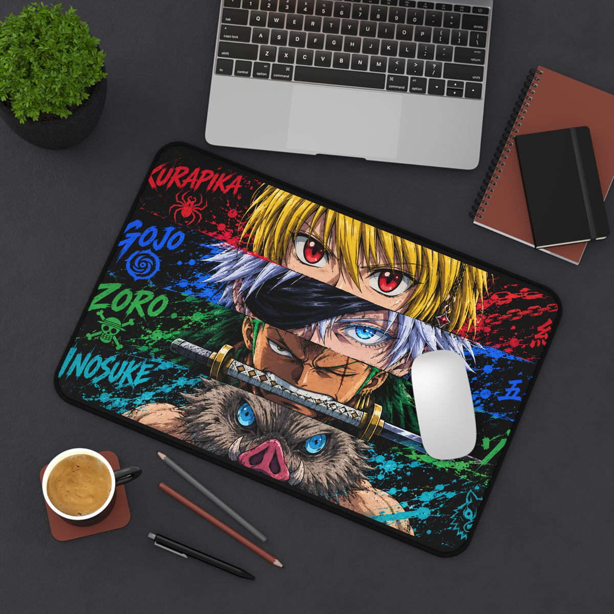 Anime Art — Neoprene Desk Mat — Same Moon Sisters product image