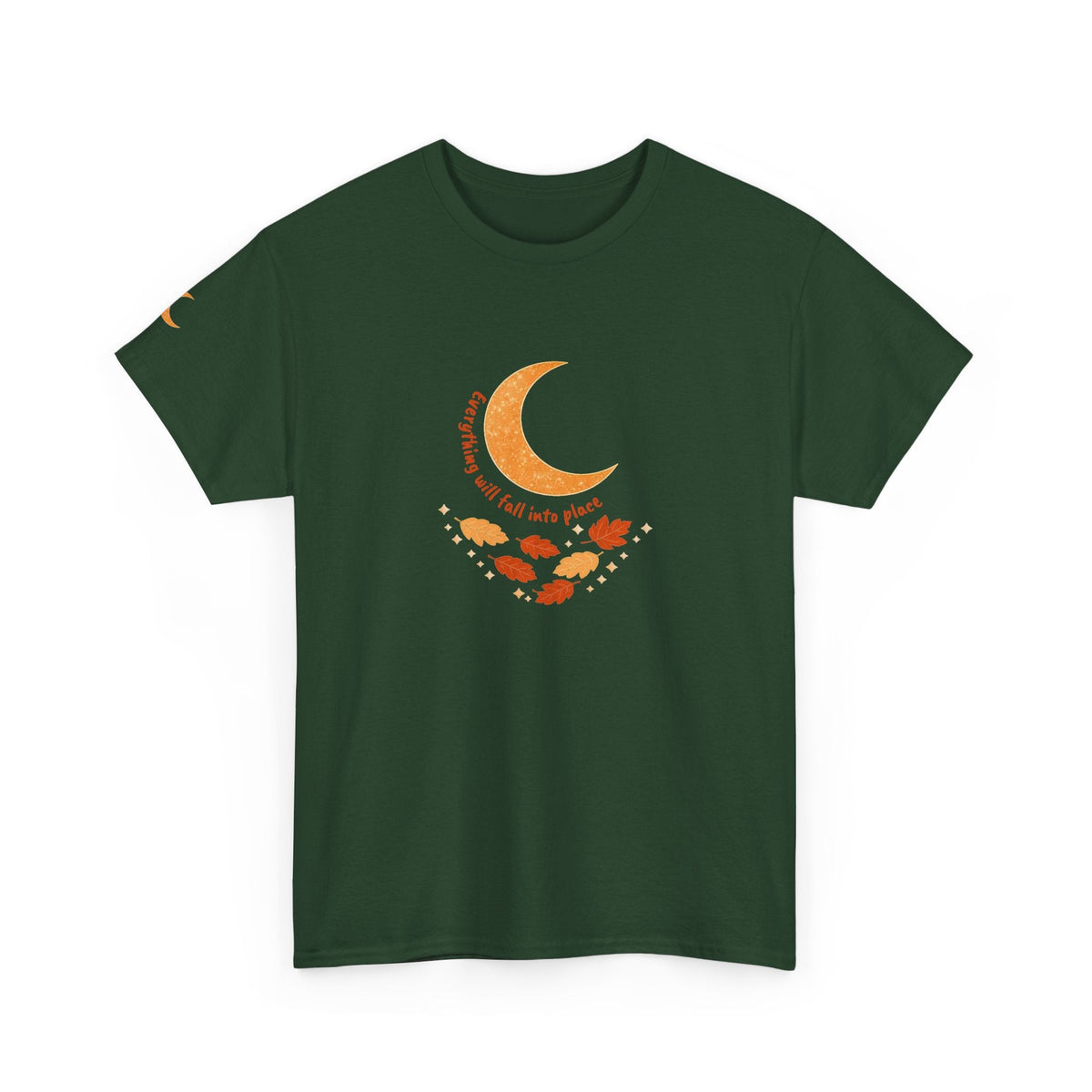 Fall Crescent Moon graphic tee featured in the Same Moon Sisters Fall and Halloween collection