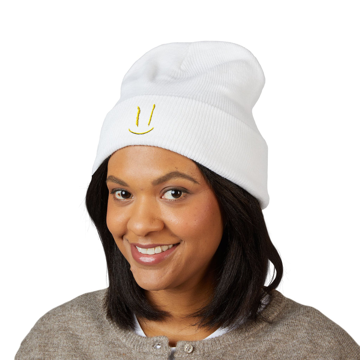 SMILE Cuffed Beanie — Taven — Same Moon Sisters product image