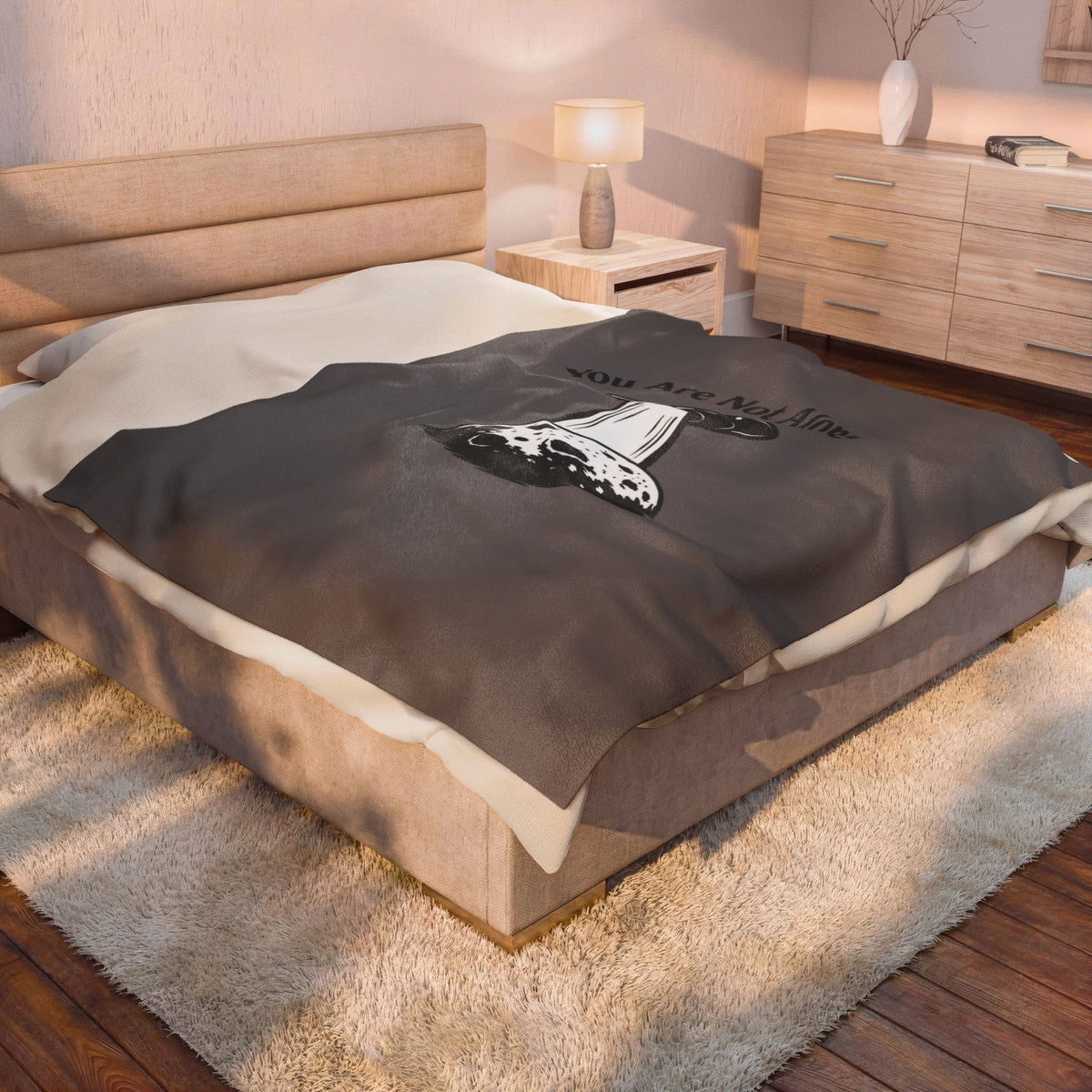 You Are Not Alone — UFO Plush Blanket — Same Moon Sisters product image