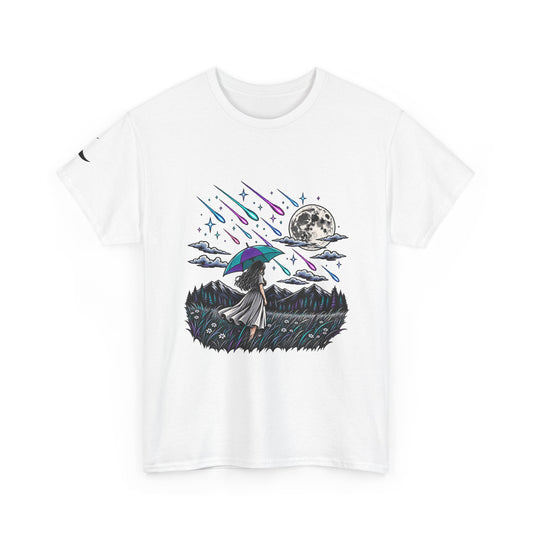 Raining Stars — Celestial Rain Graphic Tee — Same Moon Sisters product image