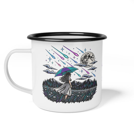 Raining Stars — Enamel Camping Mug — Same Moon Sisters product image