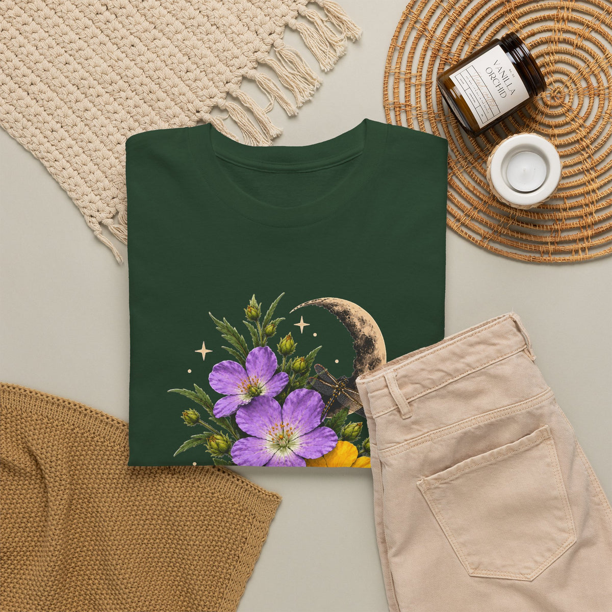 Floral Moon Graphic Tee — Same Moon Sisters product image
