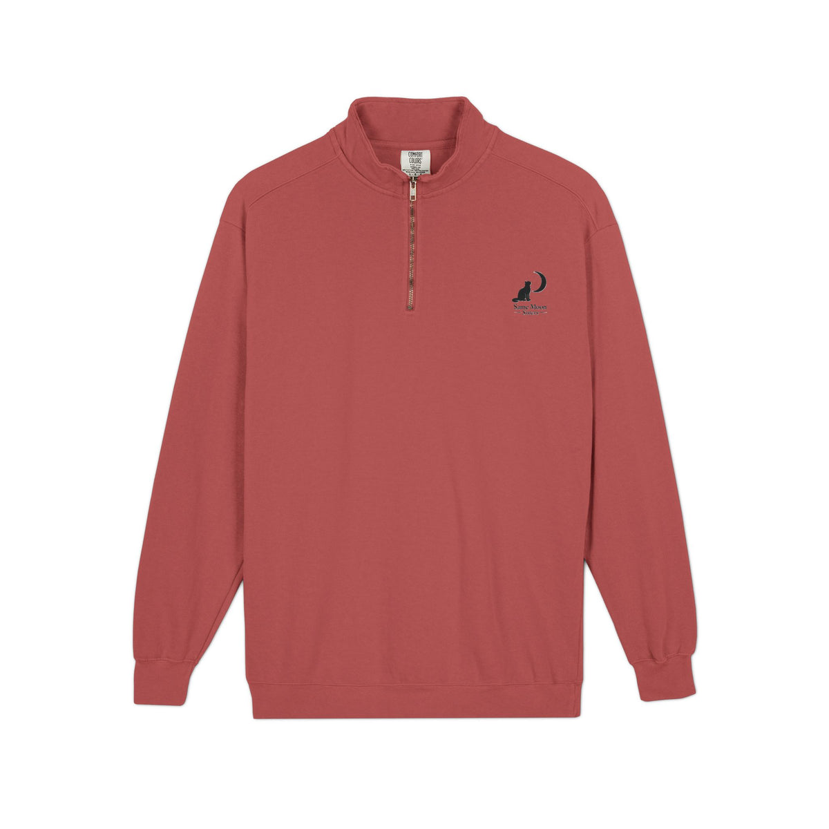 Cat & Crescent Moon Quarter-Zip — Same Moon Sisters product image
