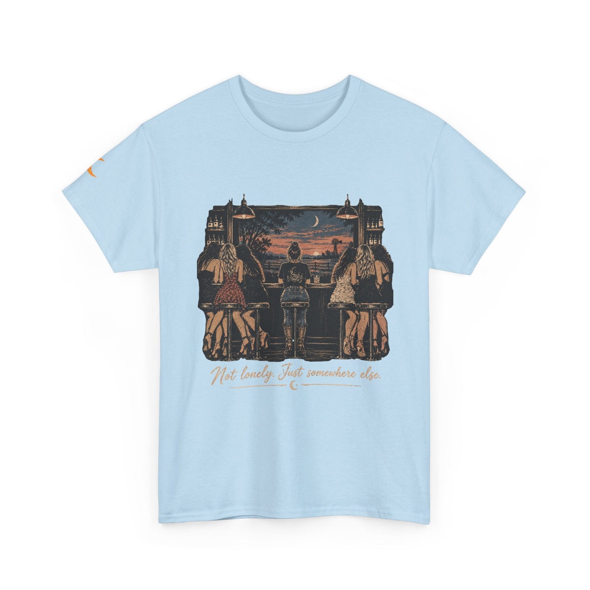 Not Lonely, Just Somewhere Else — Vintage Graphic Tee — Same Moon Sisters product image
