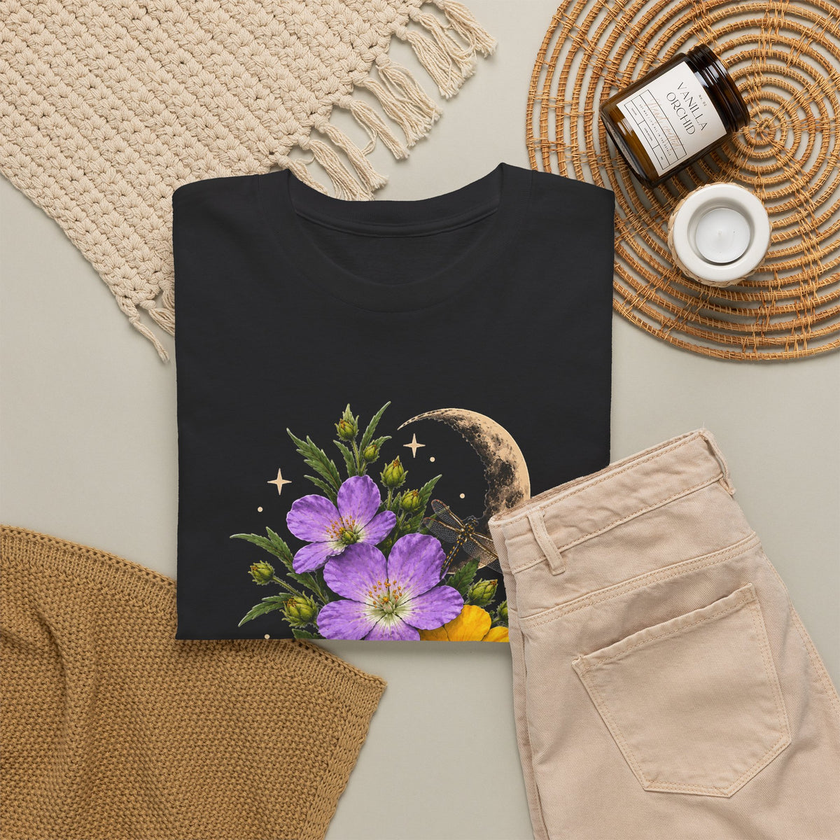 Floral Moon Graphic Tee — Same Moon Sisters product image