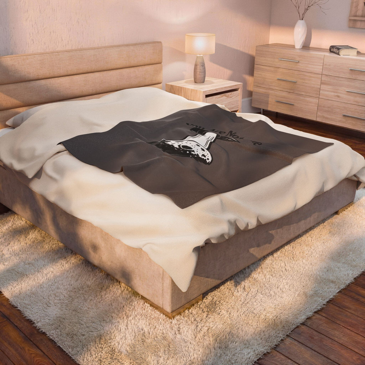 You Are Not Alone — UFO Plush Blanket — Same Moon Sisters product image
