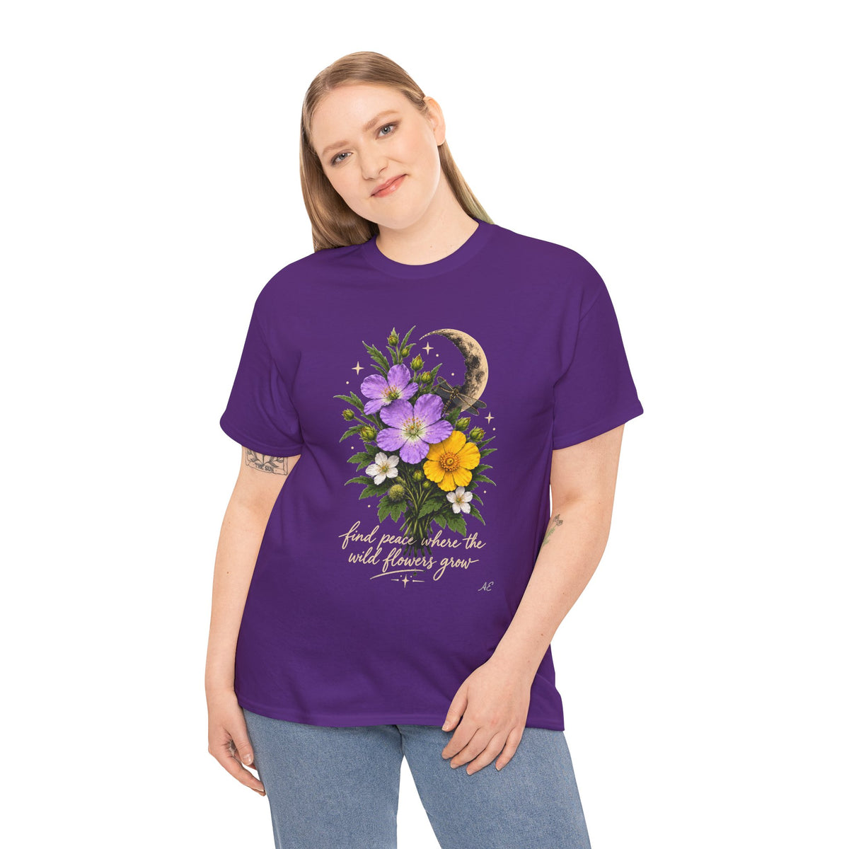 Floral Moon Graphic Tee — Same Moon Sisters product image
