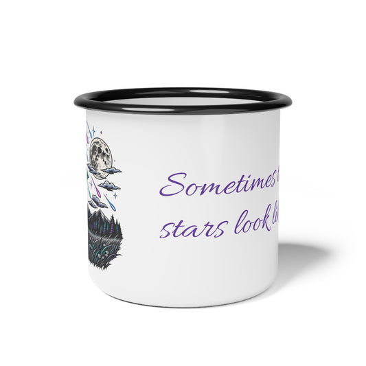Raining Stars — Enamel Camping Mug — Same Moon Sisters product photo