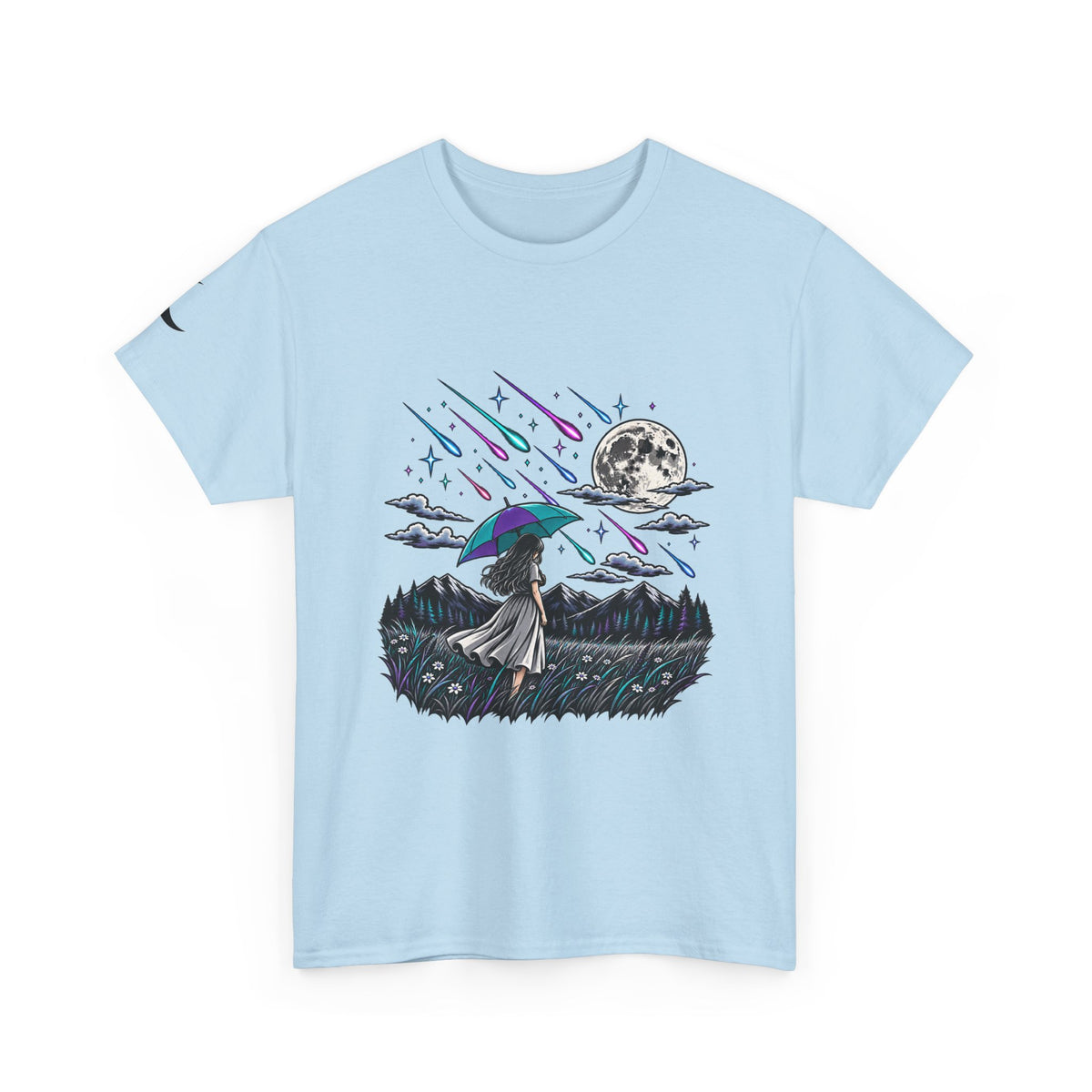 Raining Stars — Celestial Rain Graphic Tee — Same Moon Sisters product photo