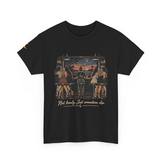 Not Lonely, Just Somewhere Else — Vintage Graphic Tee — Same Moon Sisters product image