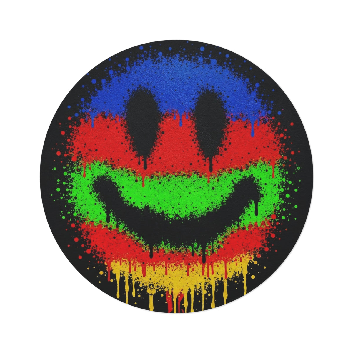 All Smiles — Graffiti Round Rug — Same Moon Sisters product image