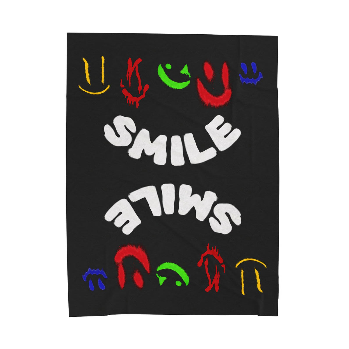 All Smiles — Graffiti Plush Blanket — Same Moon Sisters product photo