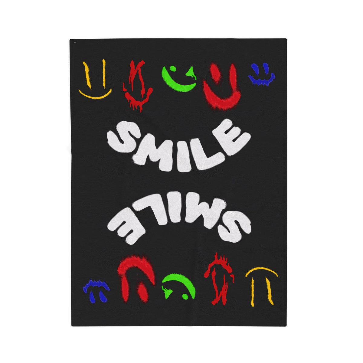 All Smiles — Graffiti Plush Blanket — Same Moon Sisters product photo