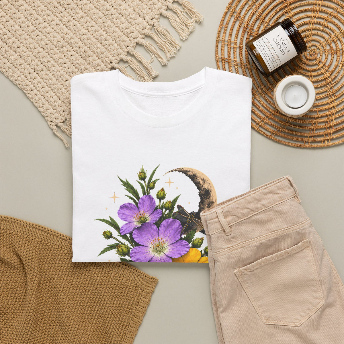 Floral Moon Graphic Tee — Same Moon Sisters product image