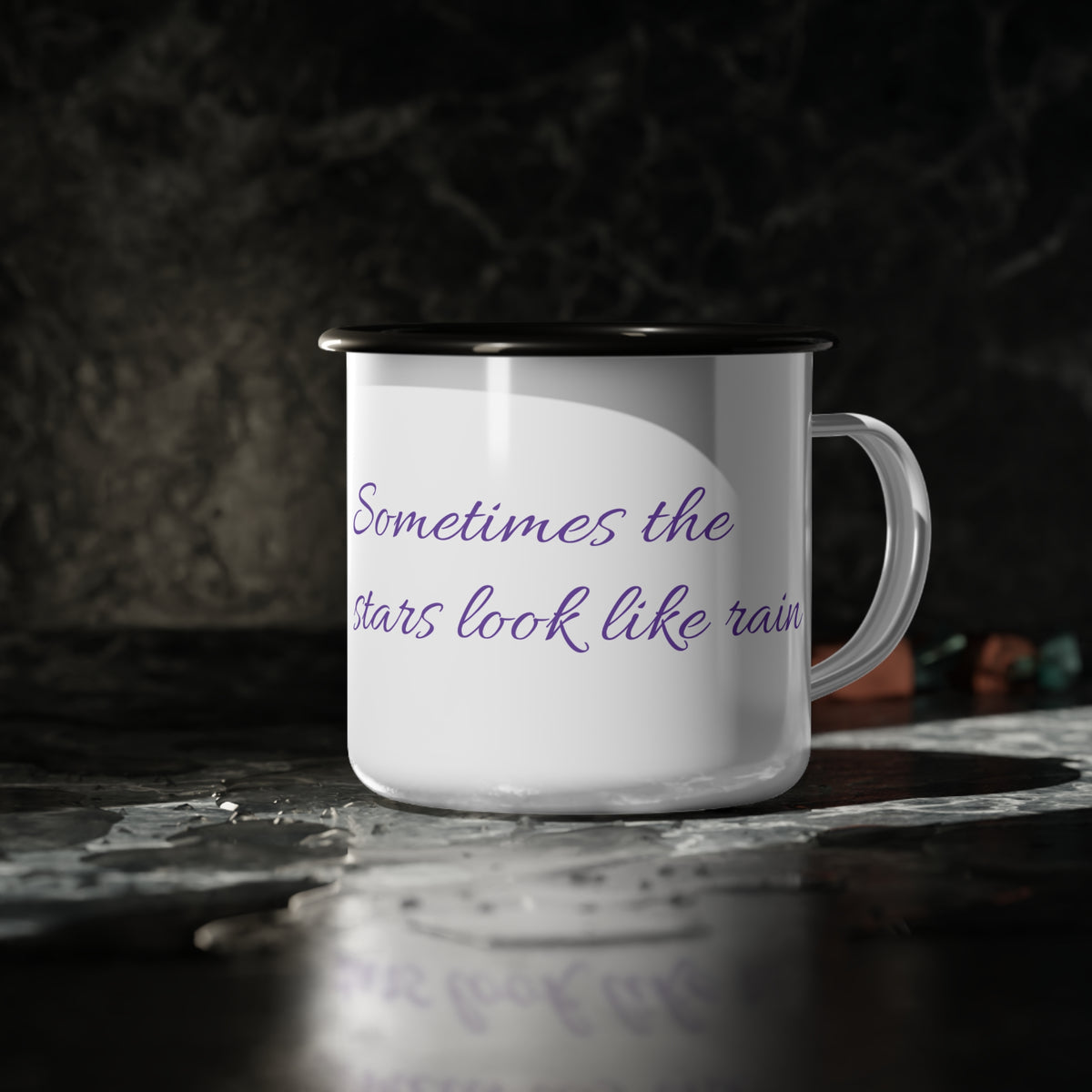 Raining Stars — Enamel Camping Mug — Same Moon Sisters product image