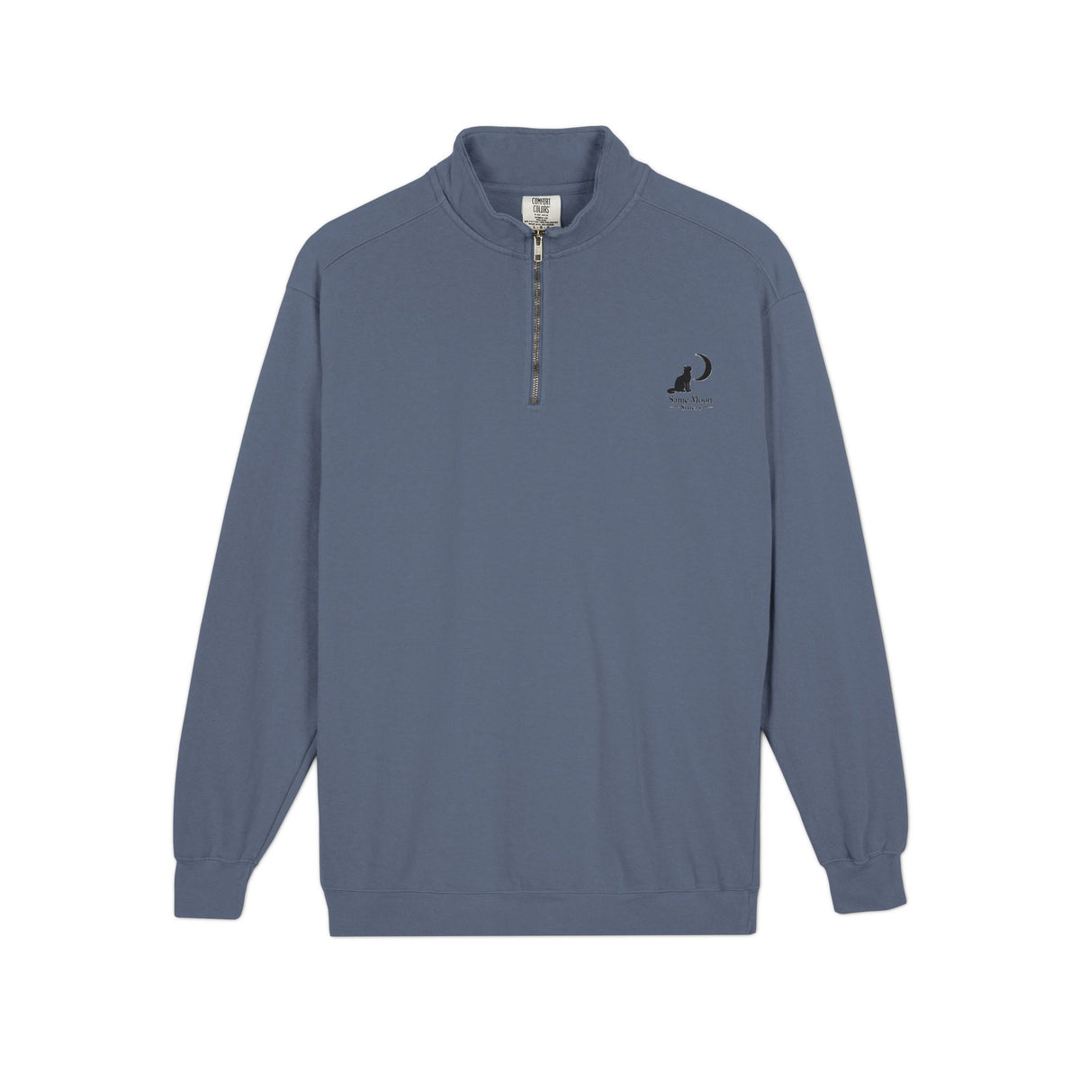 Cat & Crescent Moon Quarter-Zip — Same Moon Sisters product image
