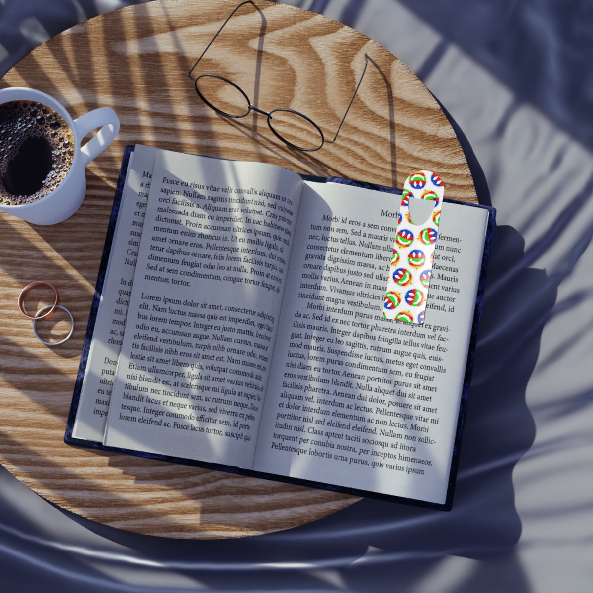All Smiles — Colorful Metal Bookmark — Same Moon Sisters product image