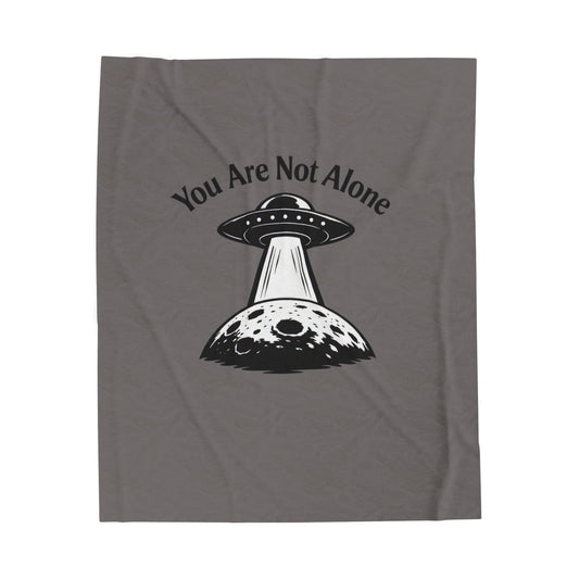 You Are Not Alone — UFO Plush Blanket — Same Moon Sisters product photo