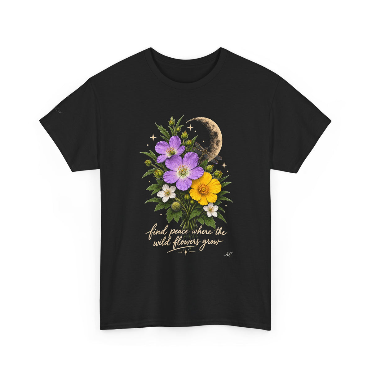 Floral Moon Graphic Tee — Same Moon Sisters product photo
