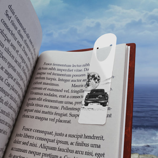 Vintage Truck & Moon — Metal Bookmark — Same Moon Sisters product image