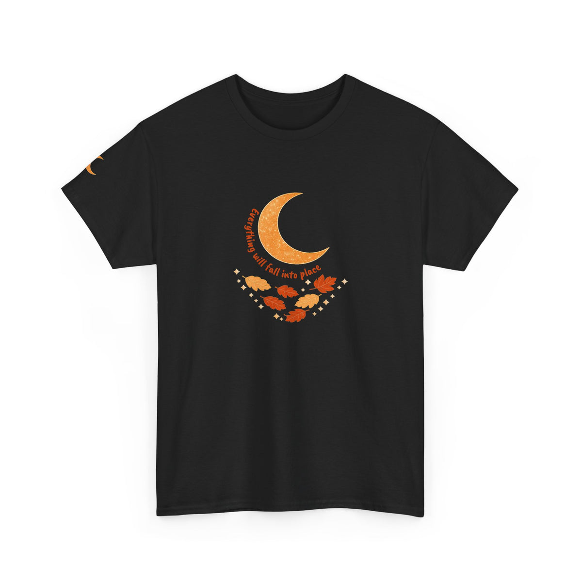 Fall Crescent Moon Graphic Tee — Same Moon Sisters product photo
