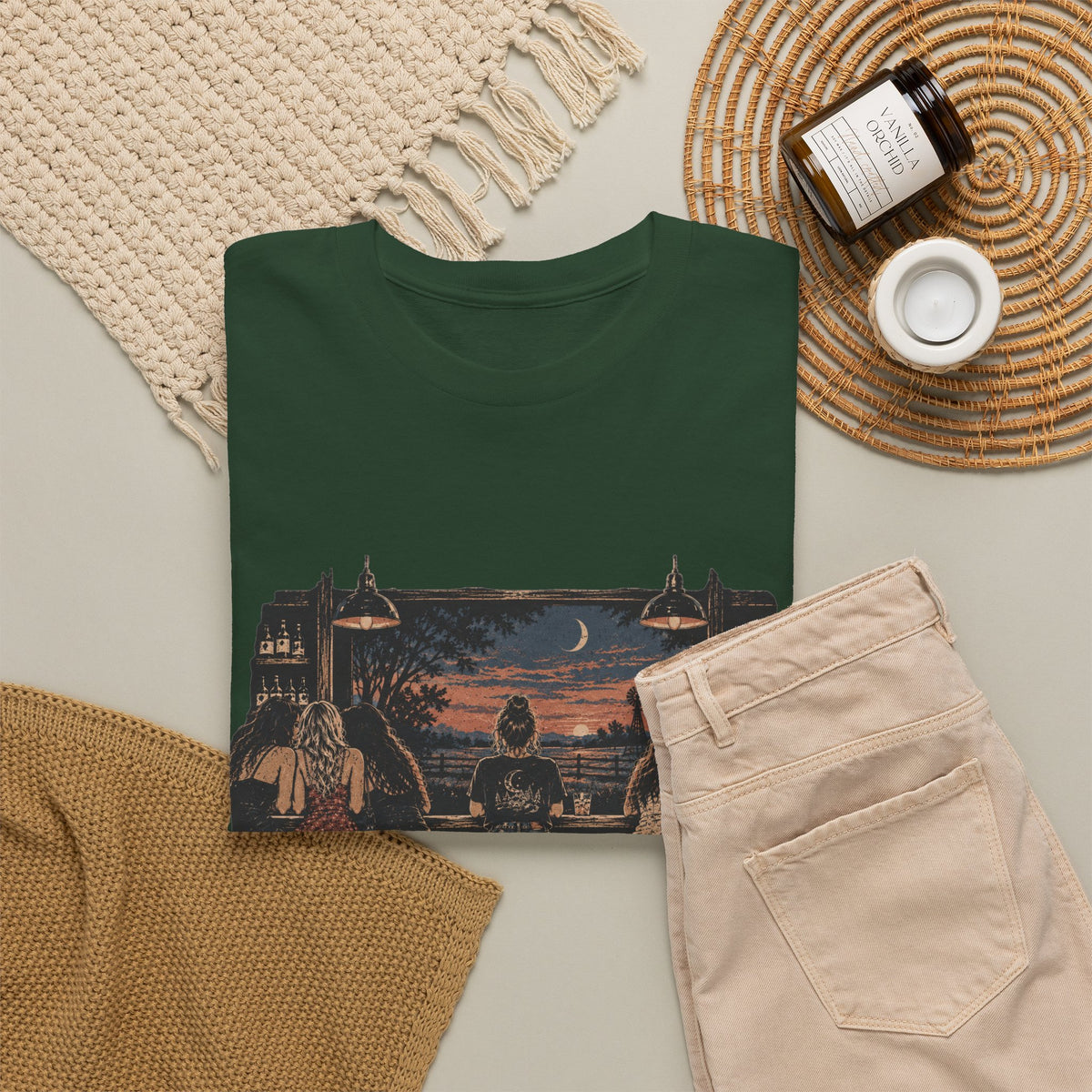 Not Lonely, Just Somewhere Else — Vintage Graphic Tee — Same Moon Sisters product image