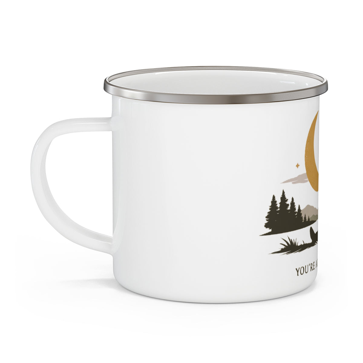 You're Allowed to Rest — Enamel Camping Mug — Same Moon Sisters product photo