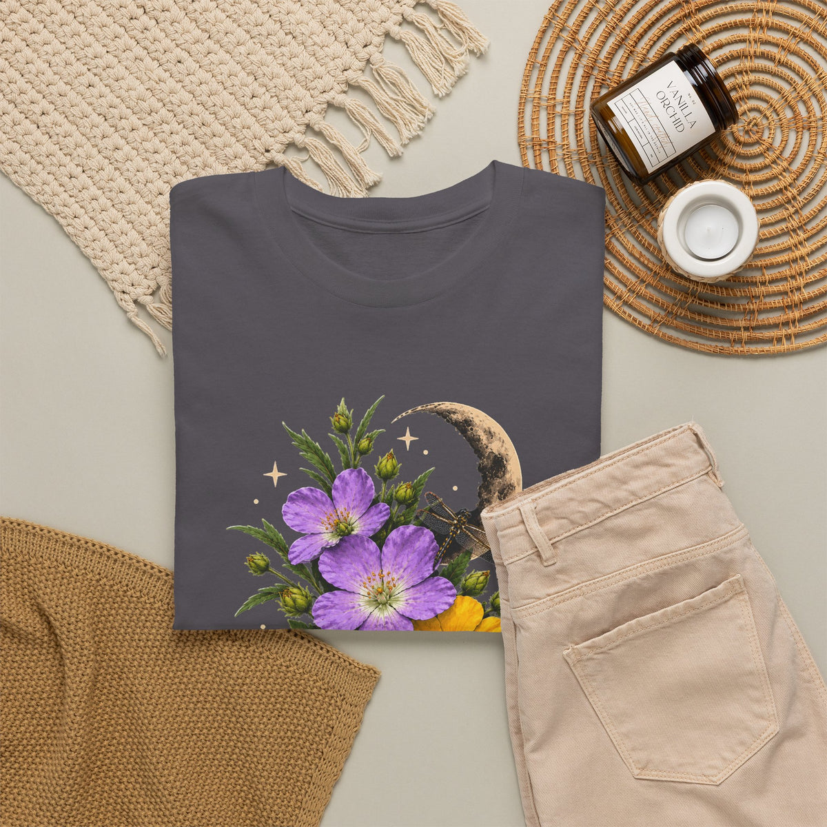 Floral Moon Graphic Tee — Same Moon Sisters product image