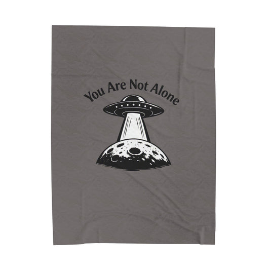 You Are Not Alone — UFO Plush Blanket — Same Moon Sisters product image