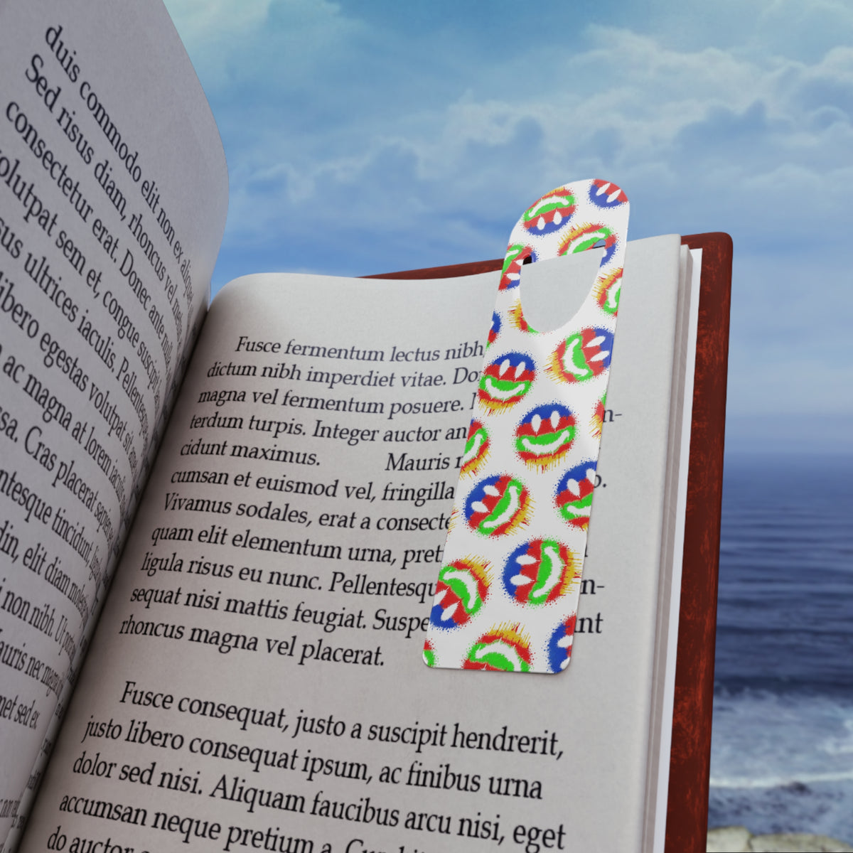 All Smiles — Colorful Metal Bookmark — Same Moon Sisters product image
