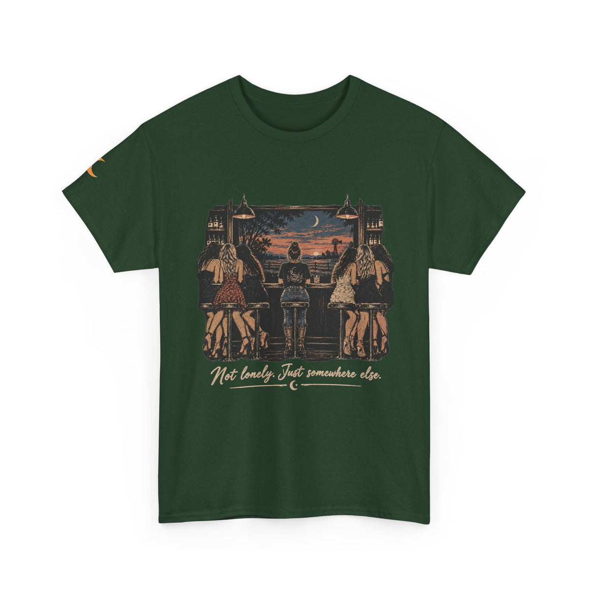 Not Lonely, Just Somewhere Else — Vintage Graphic Tee — Same Moon Sisters product image