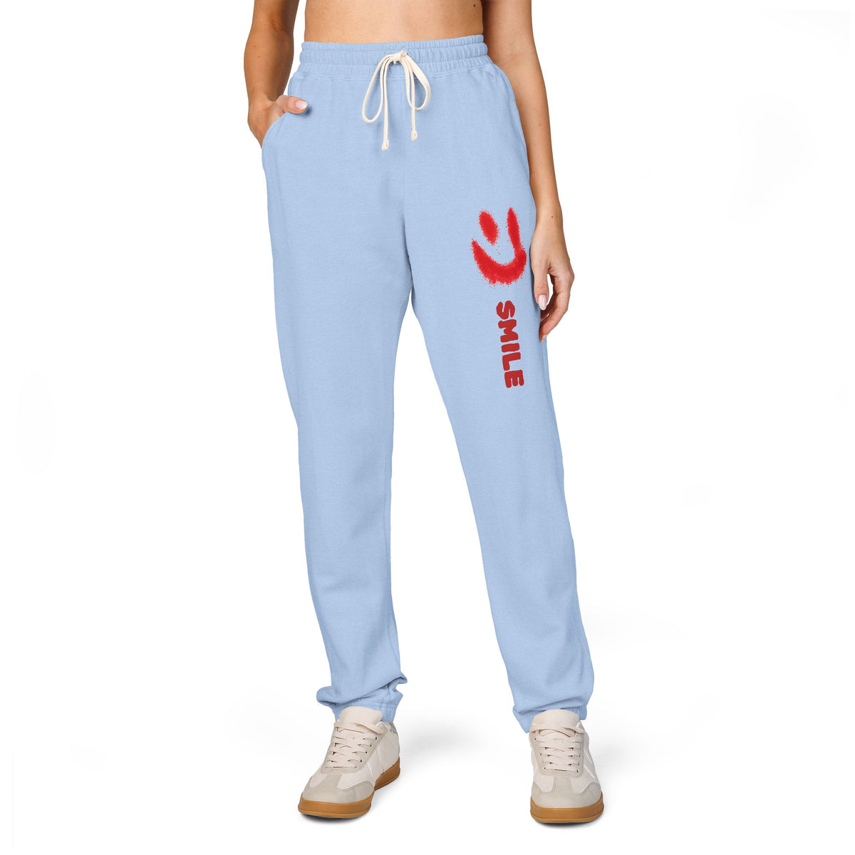 SMILE Graphic Sweatpants — Gracie — Same Moon Sisters product image