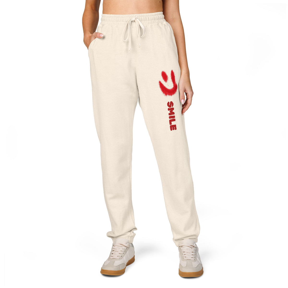 SMILE Graphic Sweatpants — Gracie — Same Moon Sisters product image
