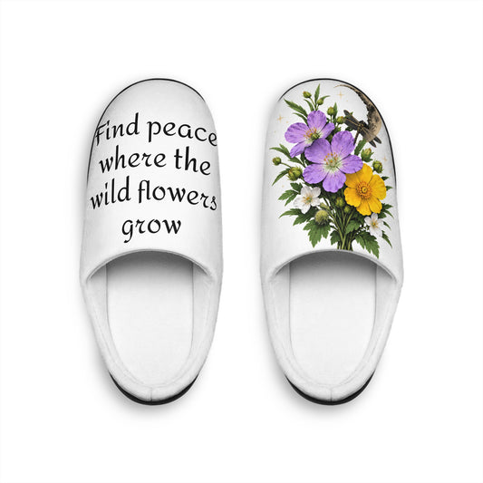 Find Peace — Wildflower Cozy Slides — Same Moon Sisters product image