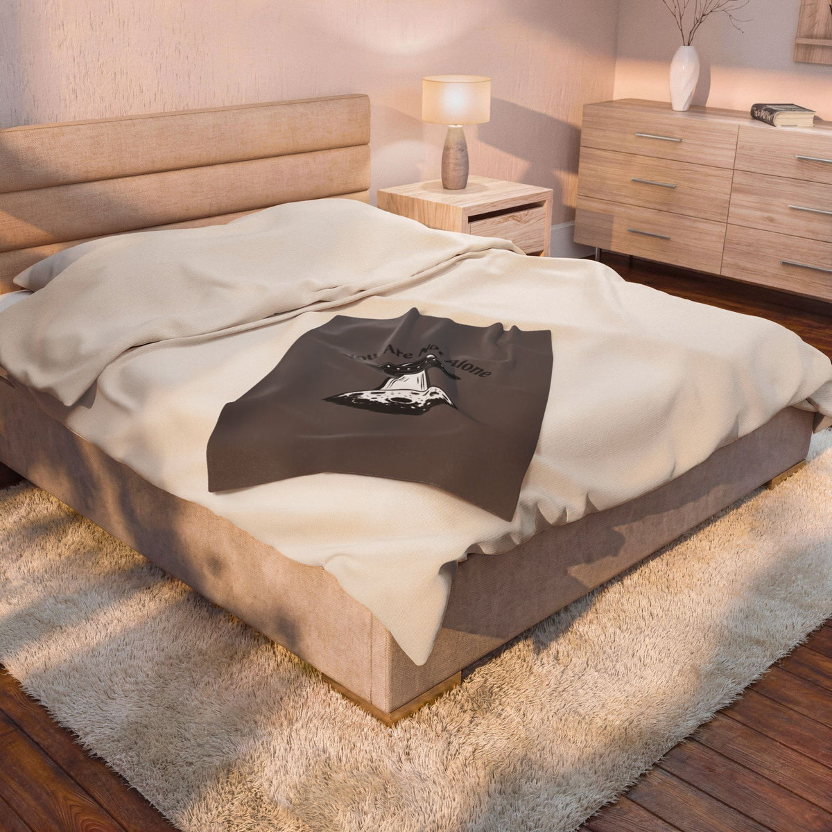 You Are Not Alone — UFO Plush Blanket — Same Moon Sisters product image