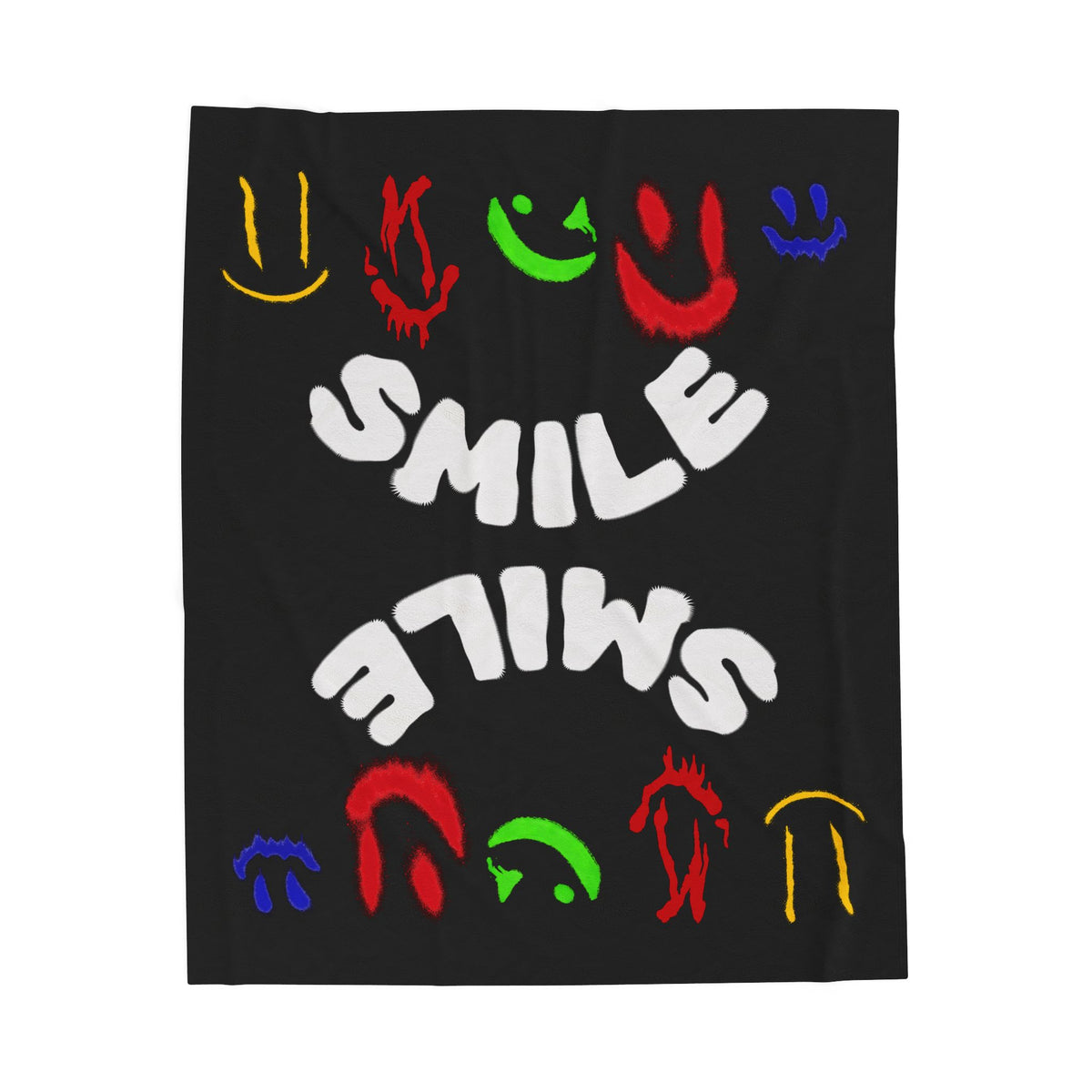 All Smiles — Graffiti Plush Blanket — Same Moon Sisters product image
