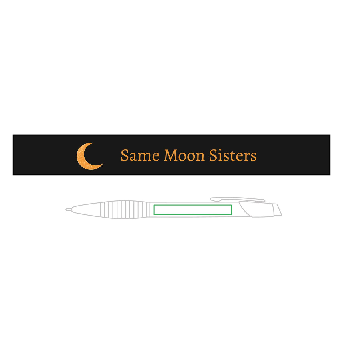 Same Moon Sisters — Crescent Brass Ballpoint Pen — Same Moon Sisters product image