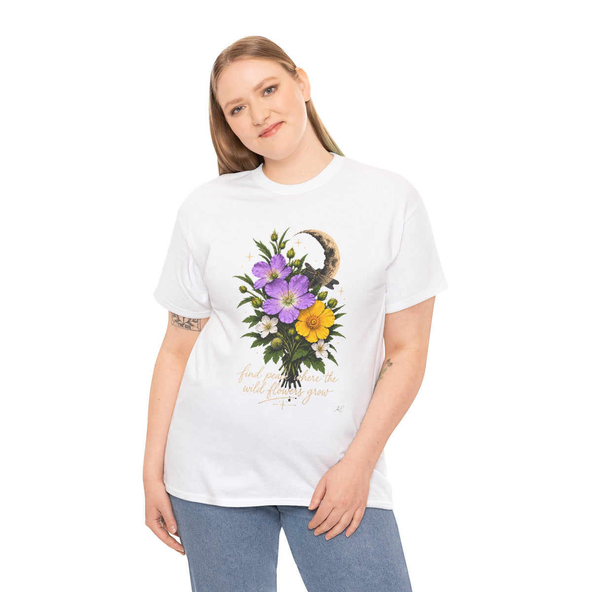 Floral Moon Graphic Tee — Same Moon Sisters product image