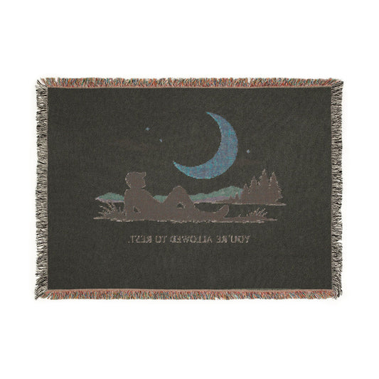 You're Allowed to Rest — Woven Blanket — Same Moon Sisters product photo