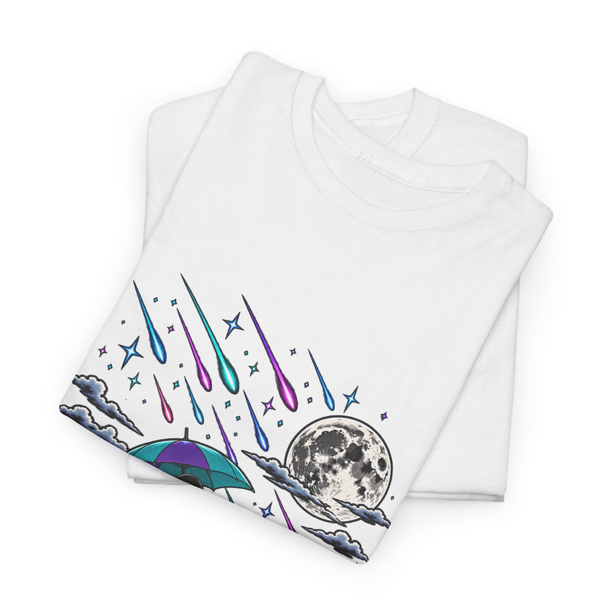 Raining Stars — Celestial Rain Graphic Tee — Same Moon Sisters product image