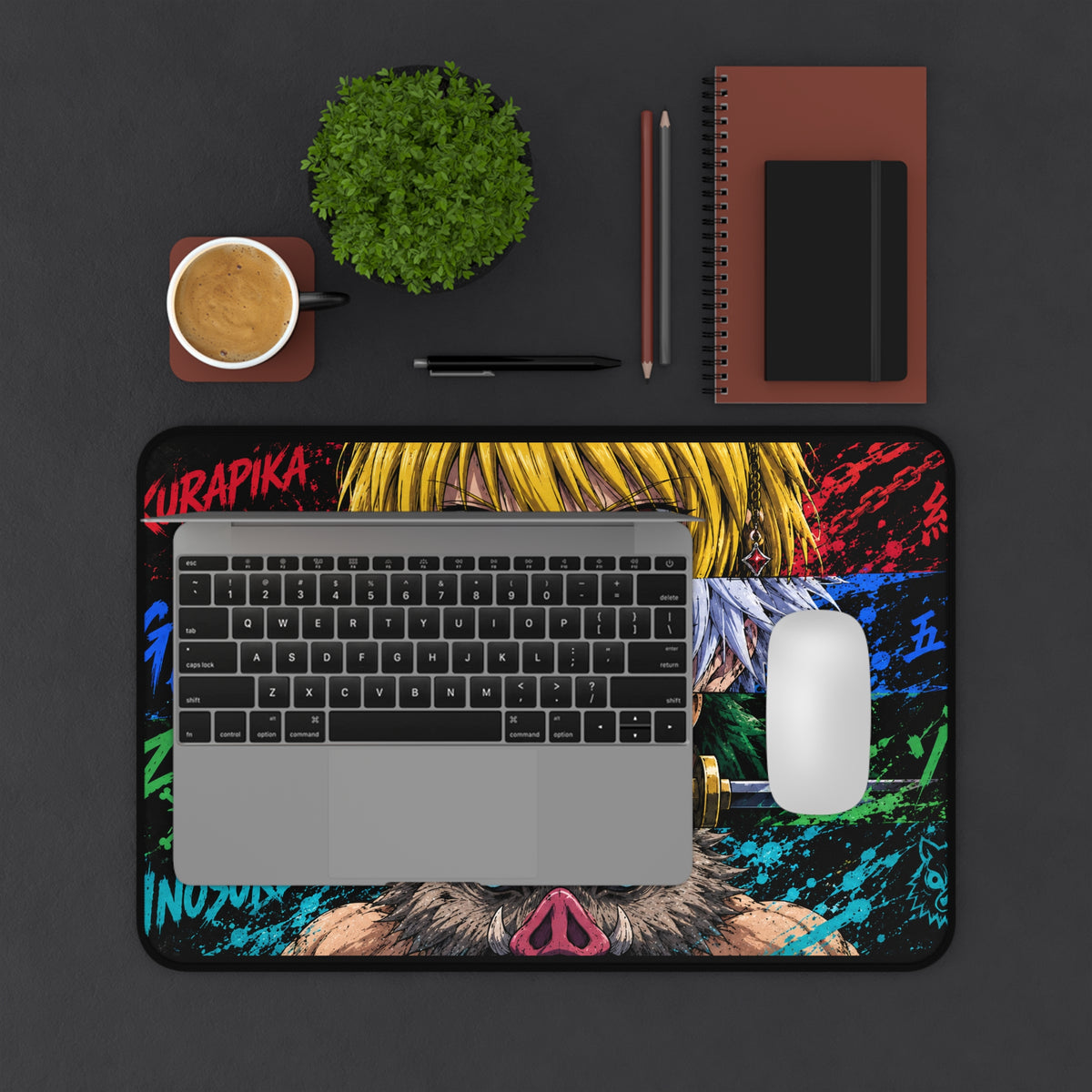 Anime Art — Neoprene Desk Mat — Same Moon Sisters product photo