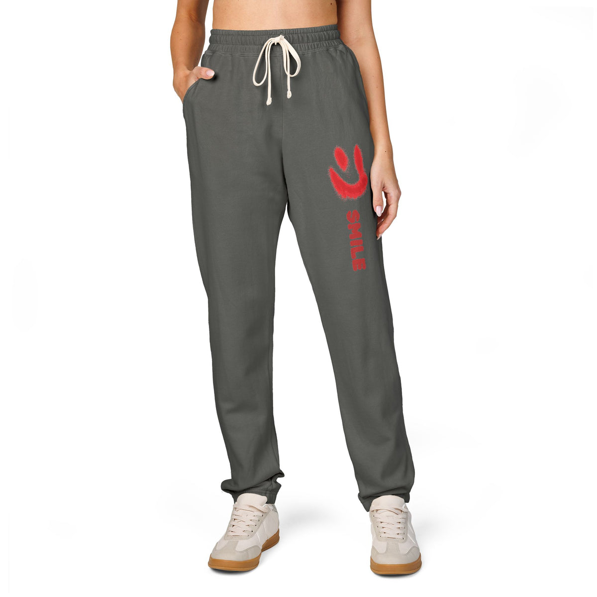 SMILE Graphic Sweatpants — Gracie — Same Moon Sisters product image
