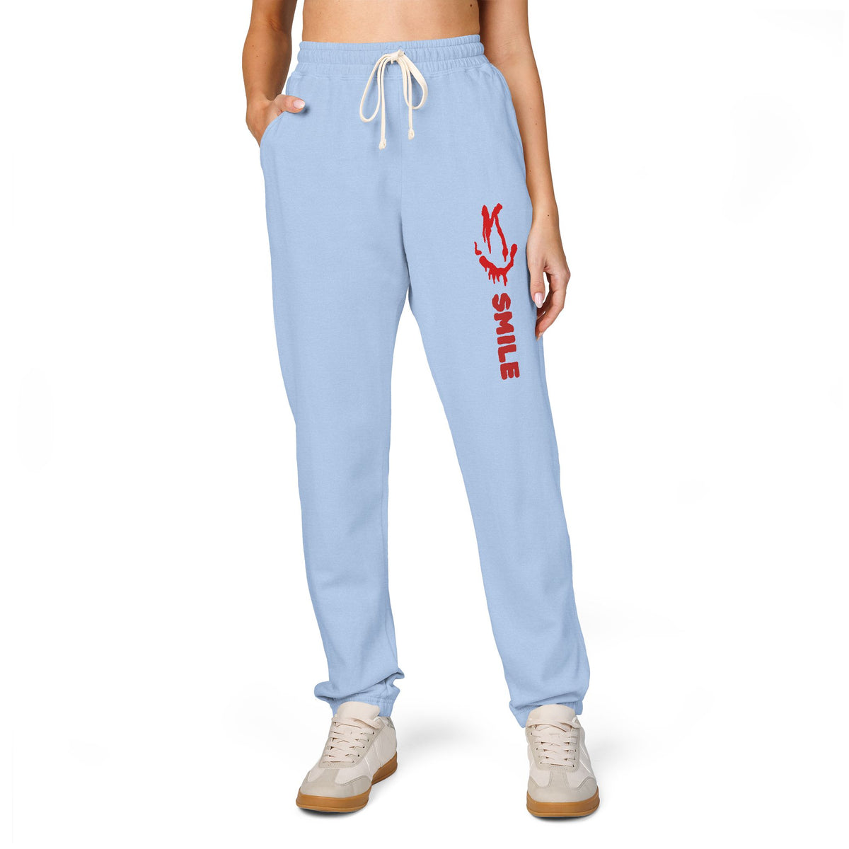 SMILE Graphic Sweatpants — Ginny — Same Moon Sisters product image