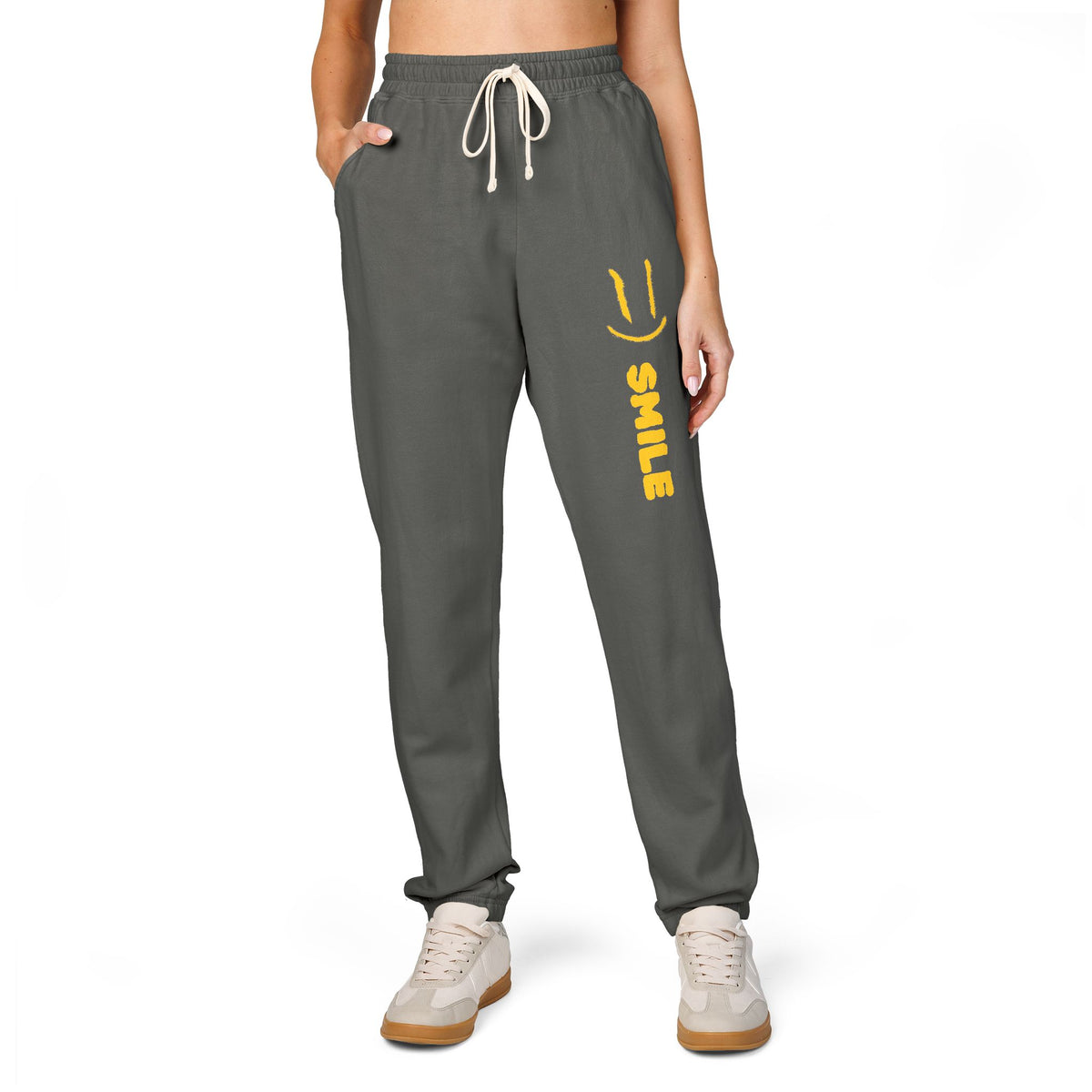 SMILE Graphic Sweatpants — Taven — Same Moon Sisters product image