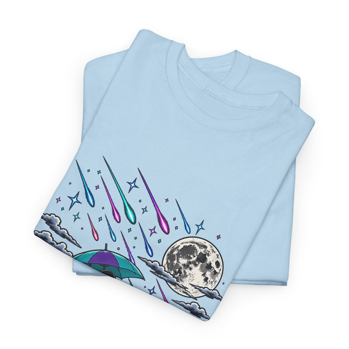 Raining Stars — Celestial Rain Graphic Tee — Same Moon Sisters product image